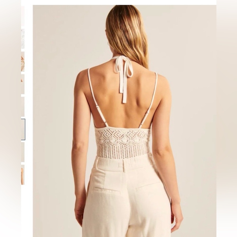 Abercrombie- NWT Crochet Halter Bodysuit - Small - Picture 8 of 8